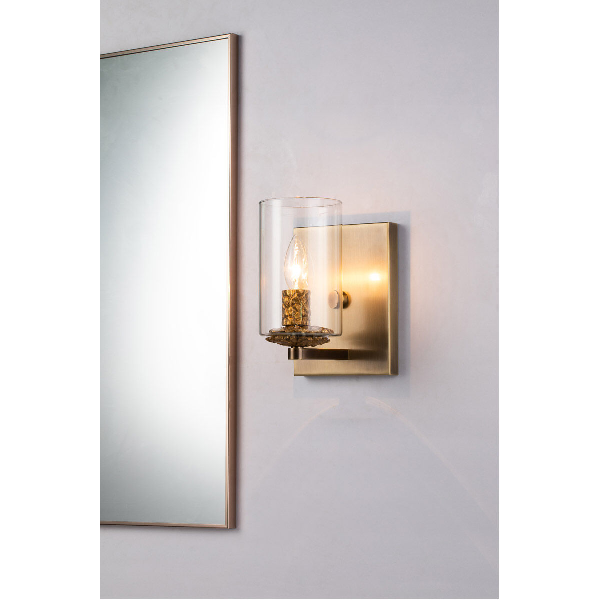 Bolivar 1 Light 6 inch ATB Bath Light Wall Light in Antique Brass